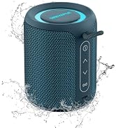 Portable Bluetooth Speaker, IP67 Waterproof &amp; Dustproof Wireless Speaker with Lights, 15W Loud St...