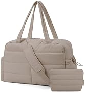 BAGSMART Travel Duffle Bag Gym Bag for Women, 31L Puffer Tote Bag Quilted Laptop Carry on, Weeken...