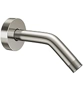 YASFEL 6 Inch Shower Arm Modern Wall Mounted Shower Extension Arm Pipe with Flange and Teflon Tap...