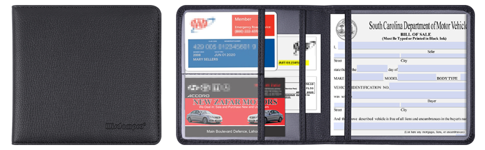  Premium PU Leather Glove Box Wallet Organizer