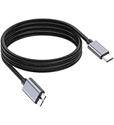 Danfetsoy 10Gbps Micro B to USB C Cable, Micro B Male to Type-C Male External Hard Drive Cable fo...