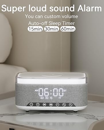 Wireless Charging Alarm Clock Speaker