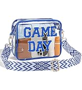 Game Day Clear Bag Stadium Approved - 9" x 7" x 2.5" Small Crossbody Purse for Women, Perfect for...