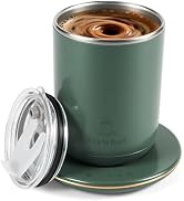 Smart Self Stirring Coffee Mug with Lid, Temperature Control Heated Coffee Milk Hot Chocolate Cup...