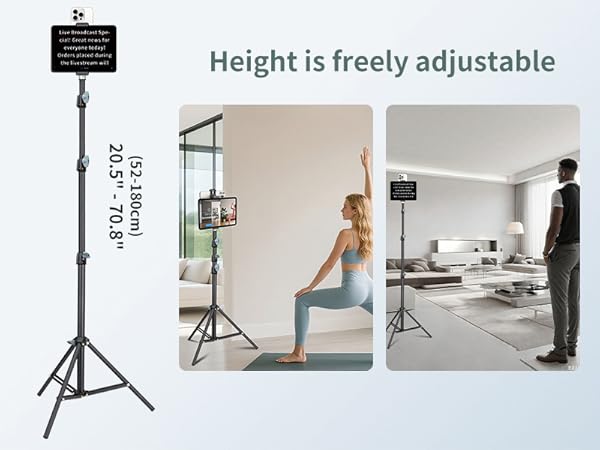 Height is freely adjustable