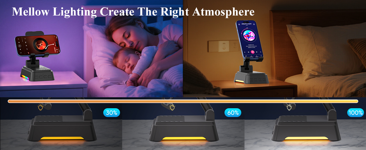 Bluetooth speaker with phone holder