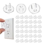 MECCANIXITY 50 Pack Outlet Covers Proofing, Electrical Safety Plug Covers Outlets Socket Proof Ca...