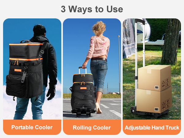 cooler with wheels and handle