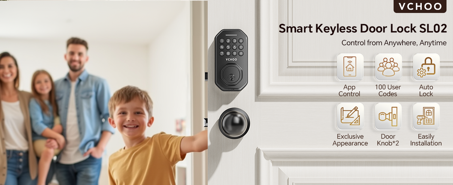  VCHOO Keyless Entry Door Lock