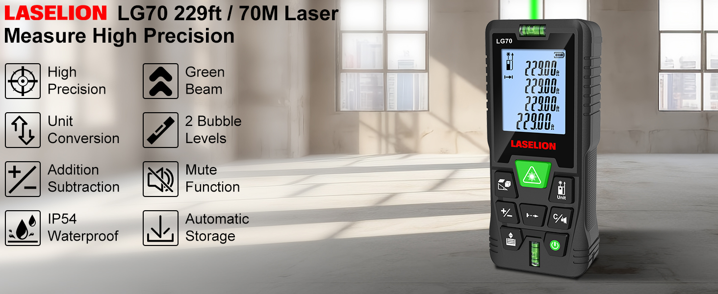 LG70 Laser measure – 229ft