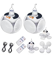 Folding Solar Camping Lights Outdoor Waterproof Portable Hanging Lantern Remote Control Tent Lamp...