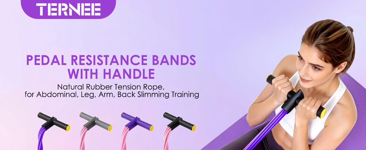 PEDAL RESISTANCE BANDS WITH HANDLE