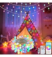 echosari Smart Cluster Lights Plug in, 10FT 60 LED Color Changing Globe Fairy Lights RGB Built in...