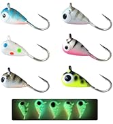 Bombite Tungsten Ice Fishing Jig Set Super Sensitive Ice Jigs Ice Fishing Lures for Crappie Panfi...