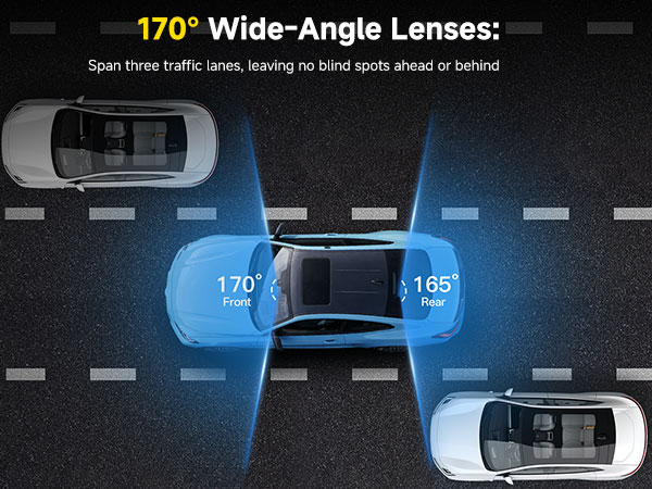 Dual Dash Cam Front and Rear: 4K+2.5K Dash Camera for Cars Built-in 5G WiFi APP Control Free 64GB