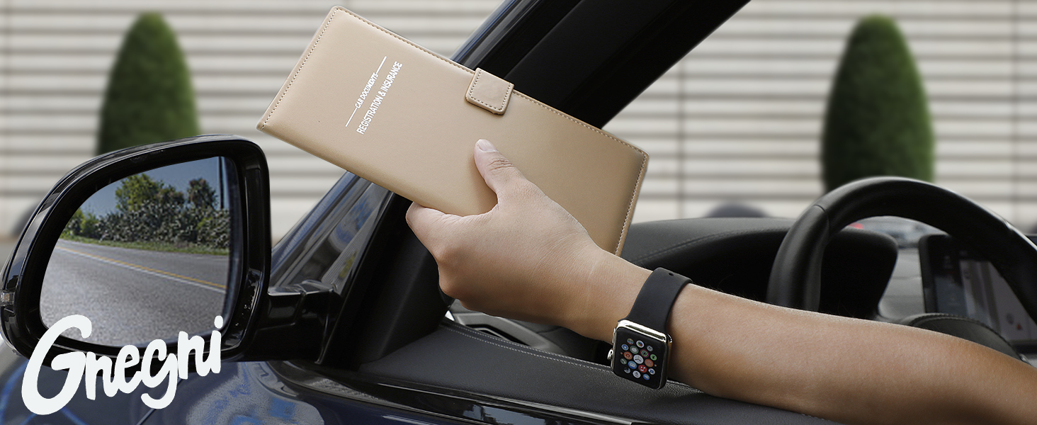 Leather Car Registration and Insurance Card Holder