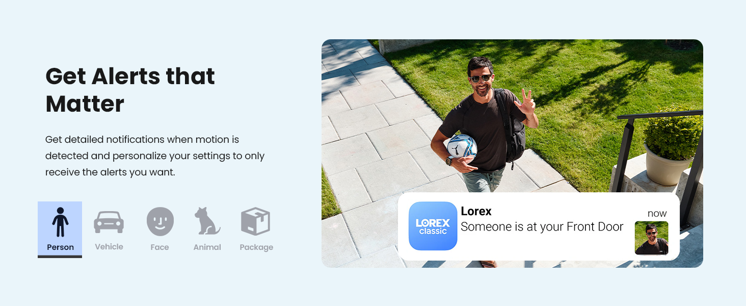 Get Alerts that Matter - Person Detection