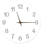 Zzbakress Wall Clock 10 Inch Silent Non-Ticking Wooden Wall Clocks ,Battery Operated,Modern Style...