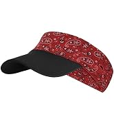 USHAKECAMP Breathable Running Visor Hat with Soft Brim Sun Visor Hat for Running - Lightweight De...