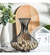Tebery Metal Black Wine Cork Display Holder, Wine Stopper Collector, Decorative Free Standing Cor...
