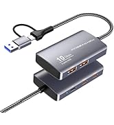 Xingbaichen USB C 10Gbps Hub, 5 in 1 USB Type C Multiport Adapter with 5v Charging, 4 USB-A, 1 US...