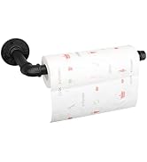 Jeasor Industrial Iron Pipe Kitchen Paper Towel Holder, Vintage Farmhouse Heavy Duty DIY Industri...