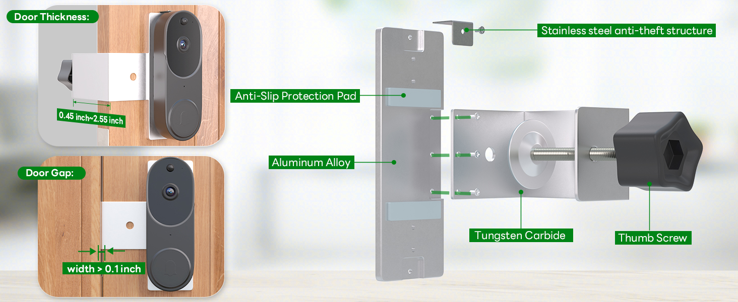 orbitell anti theft doorbell mount doorbell camera mount video doorbells holder mounting bracket