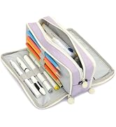 Vocuer Large Capacity Special Aesthetic Pencil Case Organizer with 3 Compartments, Big Preppy Sch...