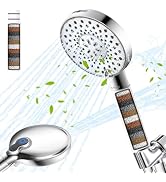 Ryamen Filtered Shower Head with Handheld, High Pressure 9-Spray Modes Detachable Shower Head wit...