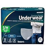 McKesson Premium Discreet Underwear for Men (20 Adult Briefs) - Pull-On Disposable Incontinence B...