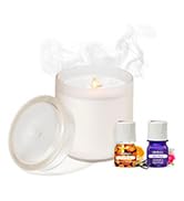 Lifelines Flameless Candle Aromatherapy Essential Oil Diffuser with 2 ClickWick Essential Oil Ble...