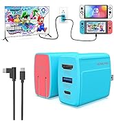 Switch Dock Charger HDMI Adapter for Nintendo Switch/OLED, Switch Docking Station Replacement for...