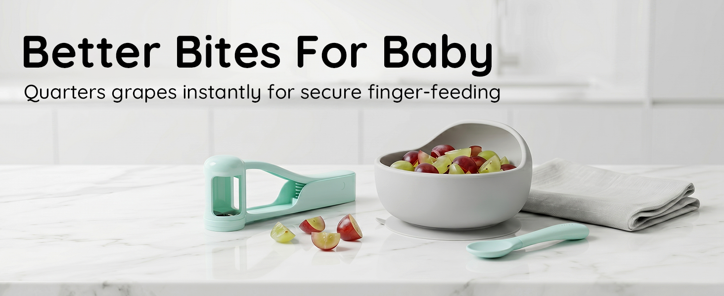 Toddler grape slicer quarters small fruits for safer eating kids food prep kitchen gadget tool