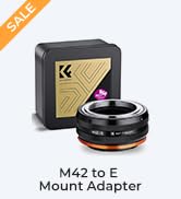 K&amp;F Concept Lens Mount Adapter M42-NEX IV Manual Focus Compatible with M42 Lens and Sony E Mount ...