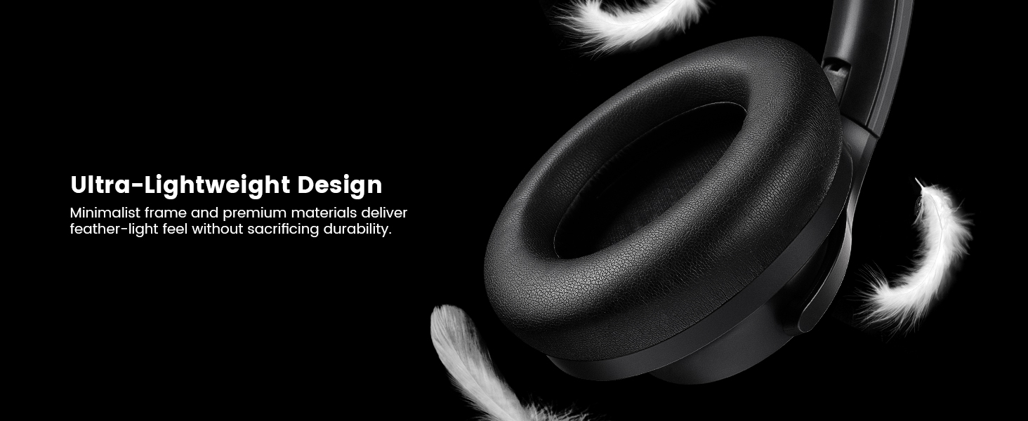 1Mii AI Y8 Active Noise Cancelling Headphones, Wireless Headphones Over Ear Bluetooth 6.0