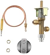 Lemfema Low Pressure LPG Propane Gas Fireplace Fire Pit Flame Failure Safety Control Valve with T...