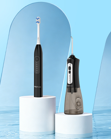 electric toothbrush and water flosser combo