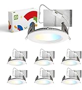ASD LED Recessed Lighting 4 Inch, Round Commercial Downlight, Mini Panel with Baffle Trim, 4