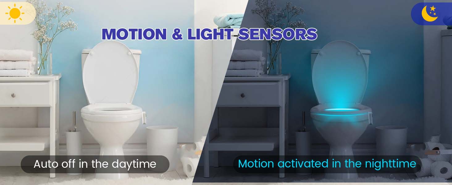 motion sensor activated toilet light