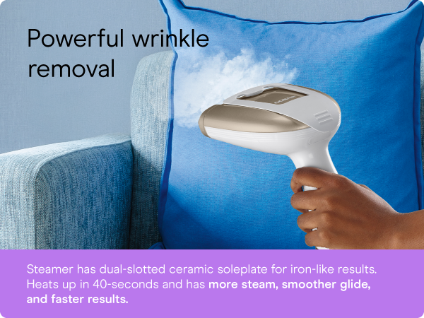 Conair garment steamer clothes turbo extreme steam fabric cloth handheld attachments wrinkle remove.