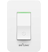 BN-LINK WiFi Smart in-Wall Light Switch, No Hub Required with Timer Function, White, Compatible w...