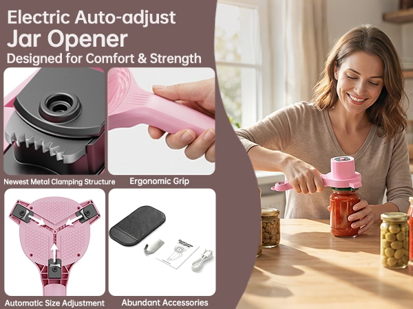 Electric Auto-adjust Jar Opener