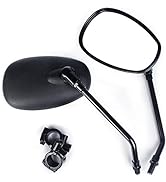 Universal Motorcycle Mirrors Black Rearview Mirrors with 7/8” Handle Bar Mount For Bike, Motorcycle