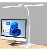 KableRika Desk Lamp Double Light: Bright Led Desk Lights for Home Office - Eye Care Reading Table...