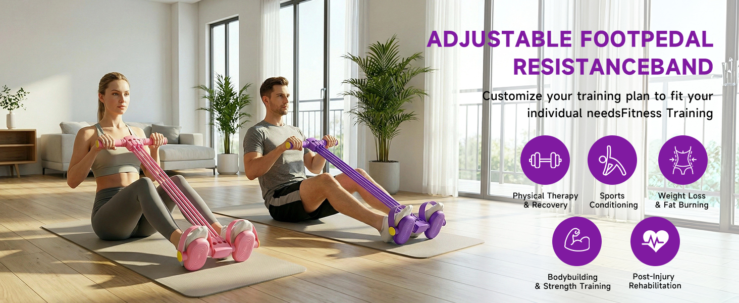 Pedal Resistance Bands with Handles
