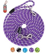Long Dog Leash for Dog Training 16FT/30FT/50FT/100FT, Reflective Threads Rope Check Cord Dog Leas...