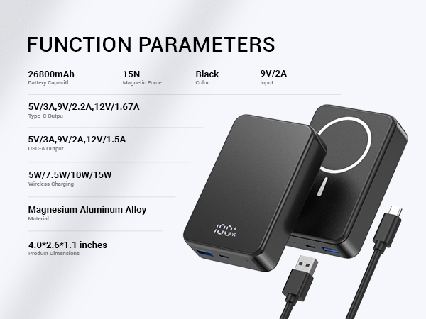 Magnetic power bank for iphone