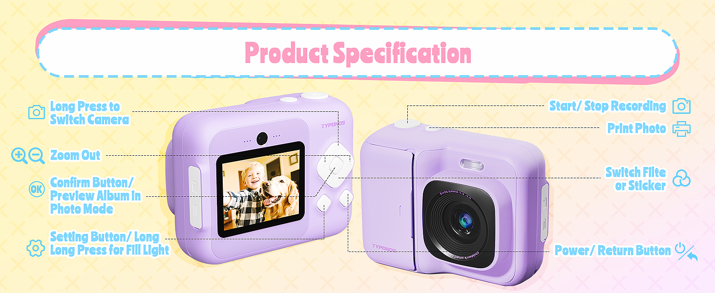 TYPONOS Instant Digital Print Camera