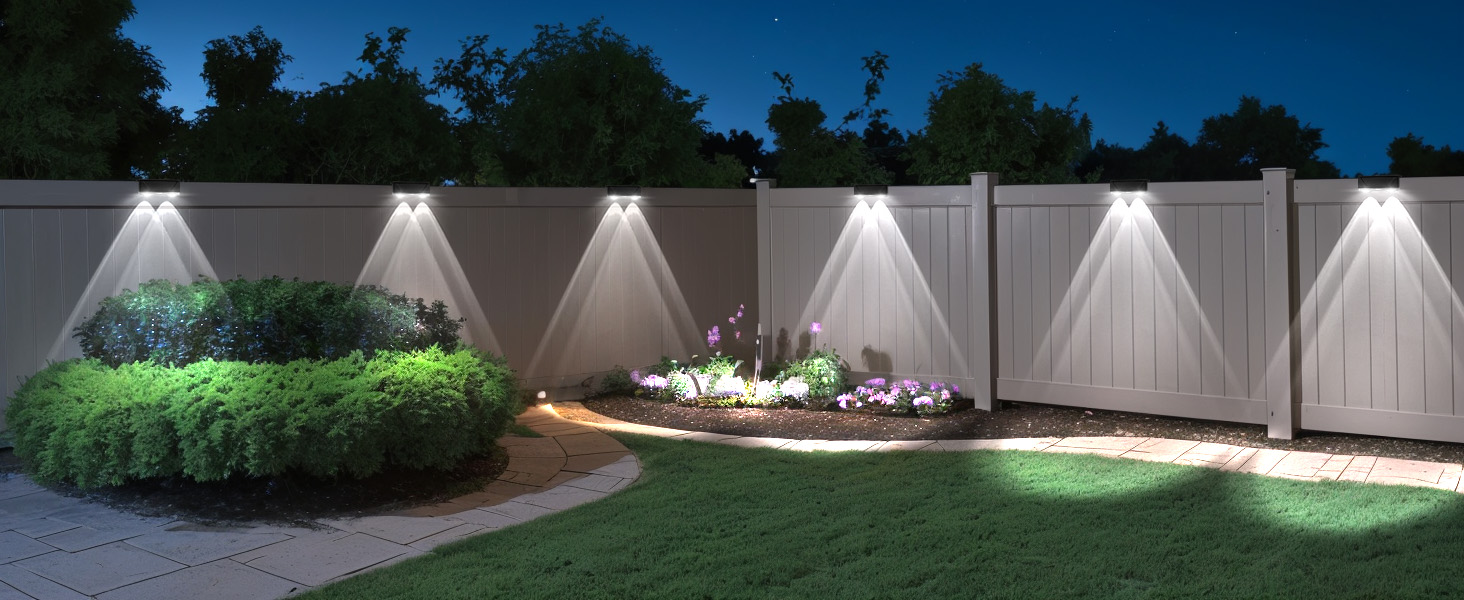 Solar Fence Lights Outdoor
