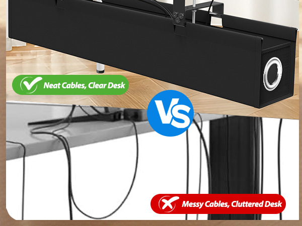 under table cable management tray